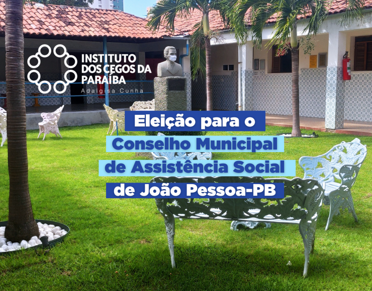 Foto no Jardim do ICPAC, destacando o busto em homenagem a Adalgisa Cunha e o gramado com as mesas e cadeiras.